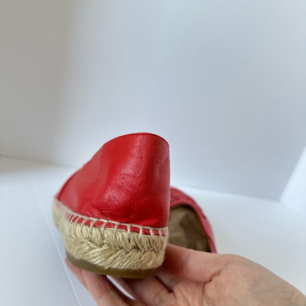 CHANEL Red Leather Espadrilles - Picture 8 of 14